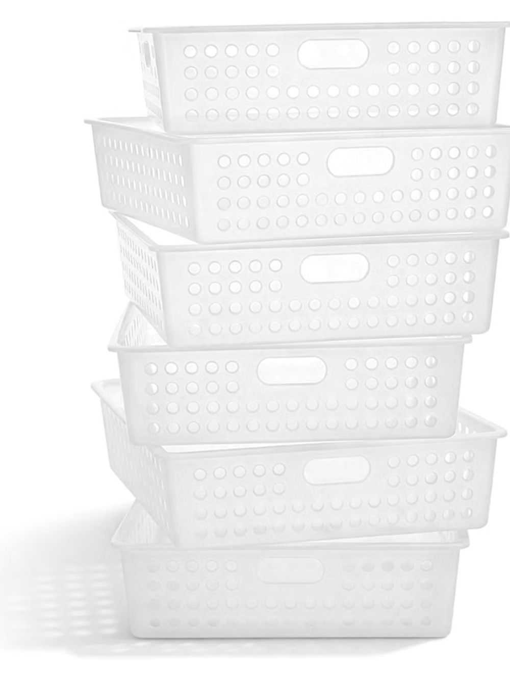 Geetery 6 Pack Classroom Storage Baskets with Handle, Desk Organizer for Office